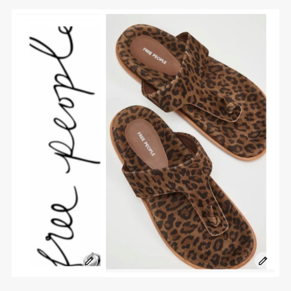 NWT Free People Leopard Sandals